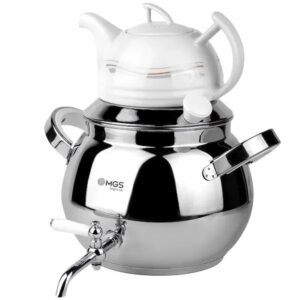 کتری قوری استیل 5 لیتری MGS ام جی اس شیر دار مات کد 81012