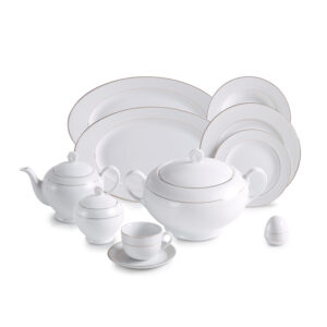 سرویس چینی زرین 102پارچه سپید صدف