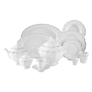 سرویس چینی زرین 103 پارچه نارسیس پلاتینی