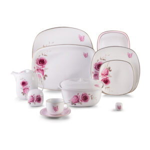 سرویس چینی زرین 98 پارچه رزفلاور