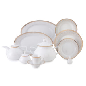 سرویس چینی زرین108پارچه رومینا طلایی