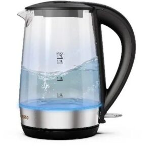 کتری برقی شیشه ای لپرسو lepresso 360 transparent quick boil glass kettle مدل LPRGKTBK
