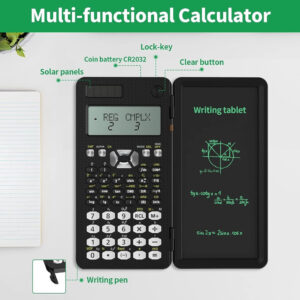ماشین حساب علمی و پد نوشتن گرین Green scientific calculator & writing pad